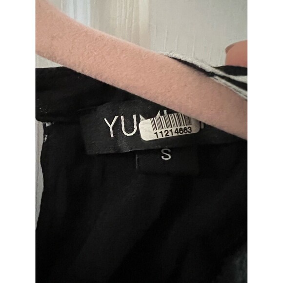 Yumi Kim Womens Small Black Meant To Be Dress Long Sleeve Floral Mini Crew Neck - Picture 8 of 11